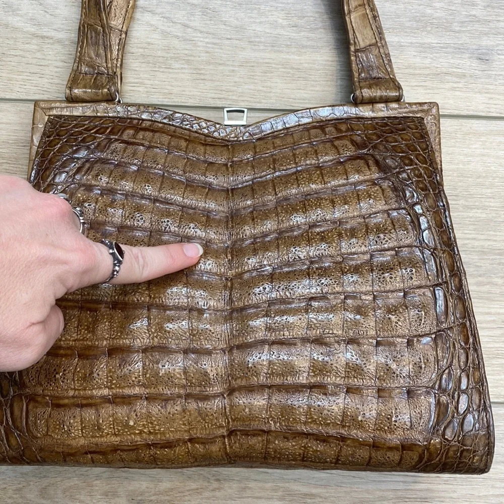 Vintage Genuine Alligator handbag - Picture 11 of 16